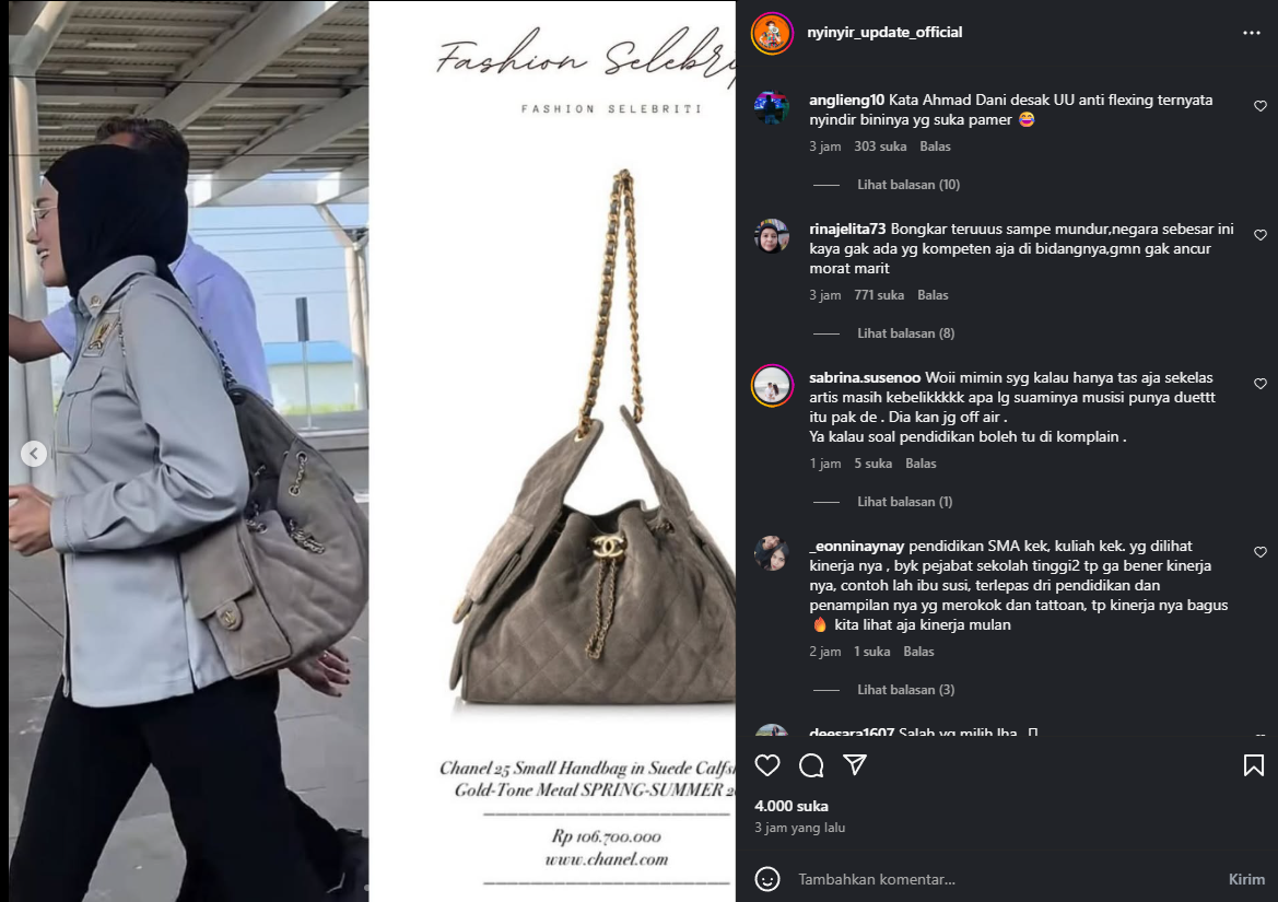Mulan Jameela pakai tas branded